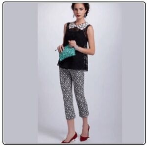 Anthropologie | Corey Lynn Calter | lace overlay | crop  | black & white…